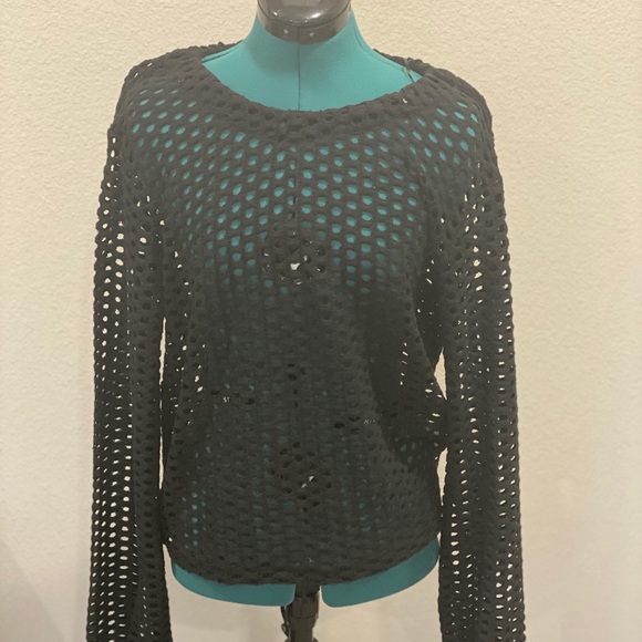 Zara Mesh Top Tie In the Back - Picture 4 of 5